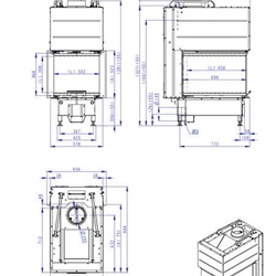 Hogar de leña Heat RD3G 69/47 (Room divider) - 50.52.70 - HU3LF26 - Imagen 2
