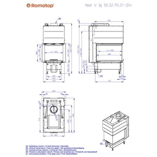 Hogar de leña Heat RD3G 69/47 (Room divider) - 50.52.70 - HU3LF26 - Imagen 2
