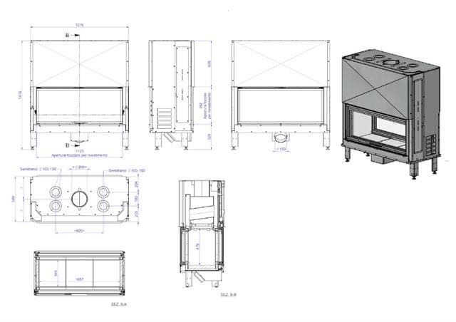 Hogar de leña Plasma 115B - Imagen 3