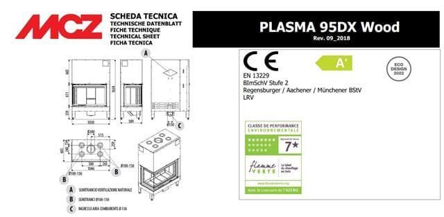 Hogar de leña Plasma 95 DX/SX - Imagen 2