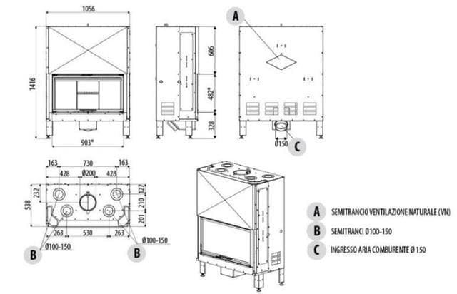 Hogar de leña Plasma 95 - Imagen 4