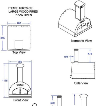 Horno de leña pizza Bull grande sin carro - Imagen 2