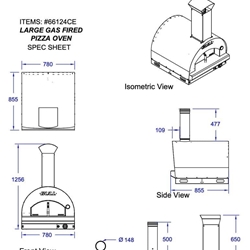 Horno pizza a gas Bull (sin carrito) - Imagen 2