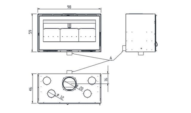 Insert de leña MCZ Qbox 100 - Imagen 2