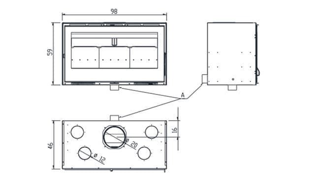 Insert de leña MCZ Qbox 100 - Imagen 2