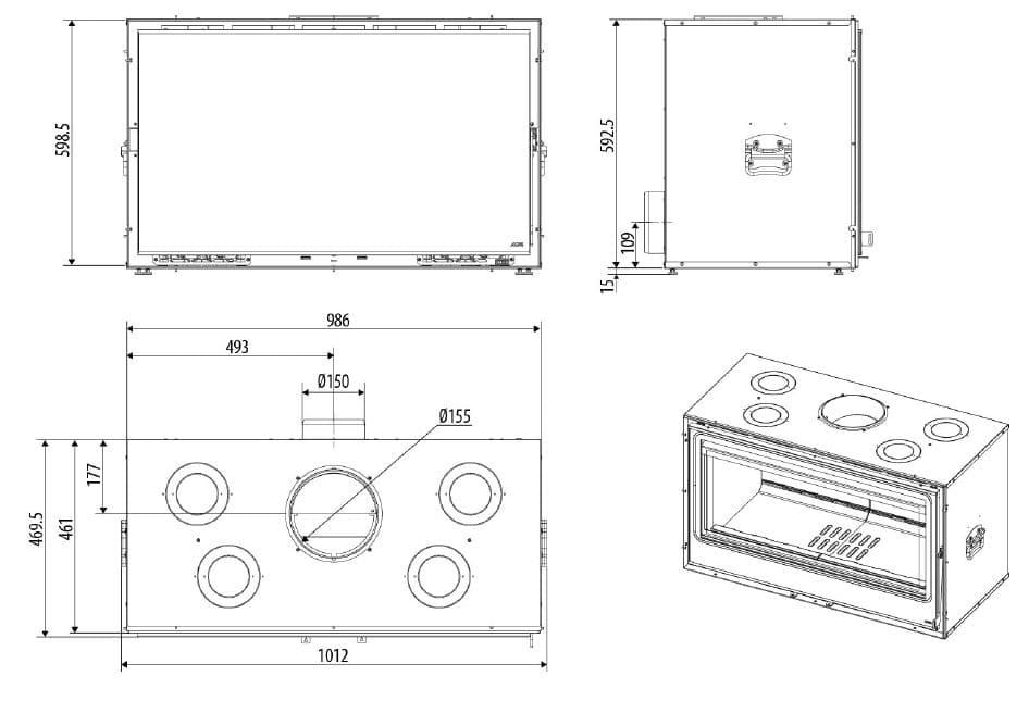 Insert de leña MCZ Qbox 100 - Imagen 3