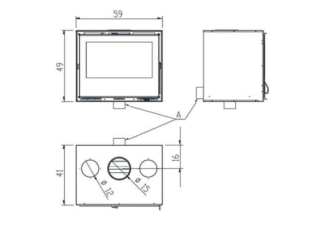 Insert de leña MCZ Qbox 60 - Imagen 2