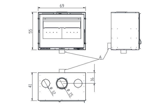 Insert de leña MCZ Qbox 70 - Imagen 2