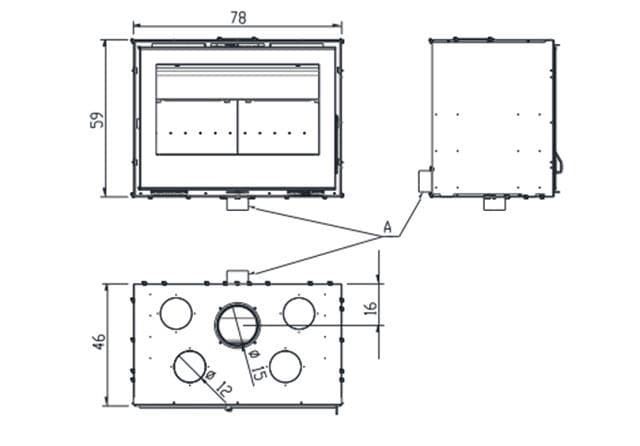 Insert de leña MCZ Qbox 80 - Imagen 2