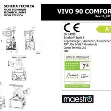 Insert de pellet Vivo 90 Comfort Air 11 - Imagen 2