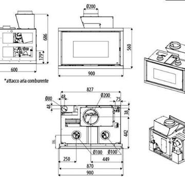 Insert de pellet Vivo 90 Comfort Air 9 - Imagen 2