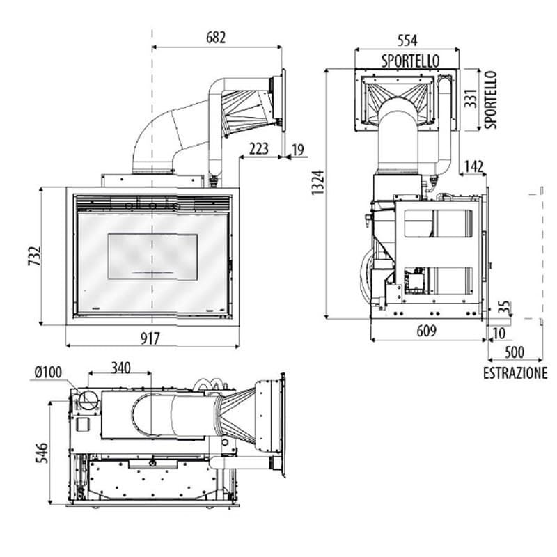 Insert de pellet Vivo 90 Hydro Smartclean 18 CORE EVO - Imagen 2