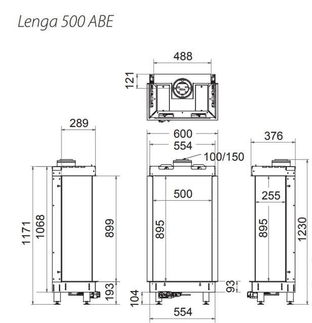 Insertable de gas Lenga 500 ABE (Doble Corner) - Imagen 2