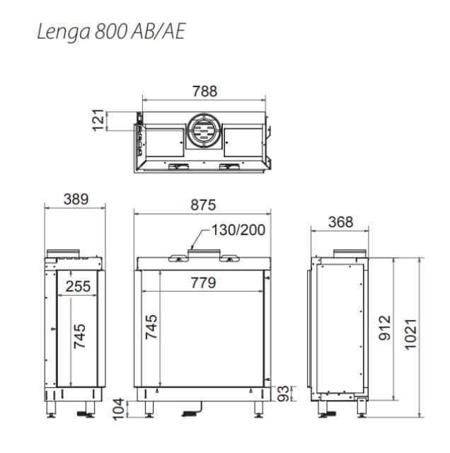 Insertable de gas Lenga 800 (Esquinero) - Imagen 2