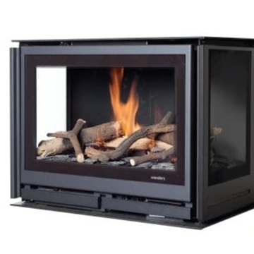 Insertable de gas Square 60 Wall (Doble Corner) - Imagen 1