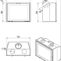 Insertable de leña Interra 74 (frontal) - Imagen 2