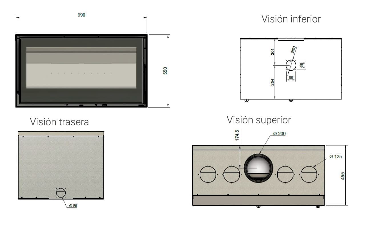Insertable de leña Vision 10 NEO - Imagen 3