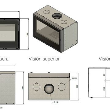 Insertable de leña Vision 7 NEO - Imagen 2