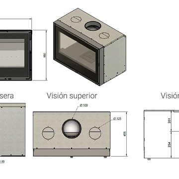 Insertable de leña Vision 8 NEO - Imagen 2