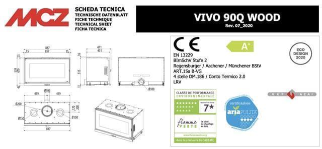 Insertable de leña Vivo 90Q - Imagen 4