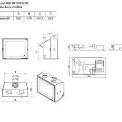 Insertable gas Interra 60 (Frontal) válvula extendida - Imagen 2