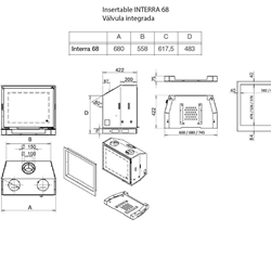 Insertable gas Interra 68 (Frontal) válvula integrada - Imagen 2