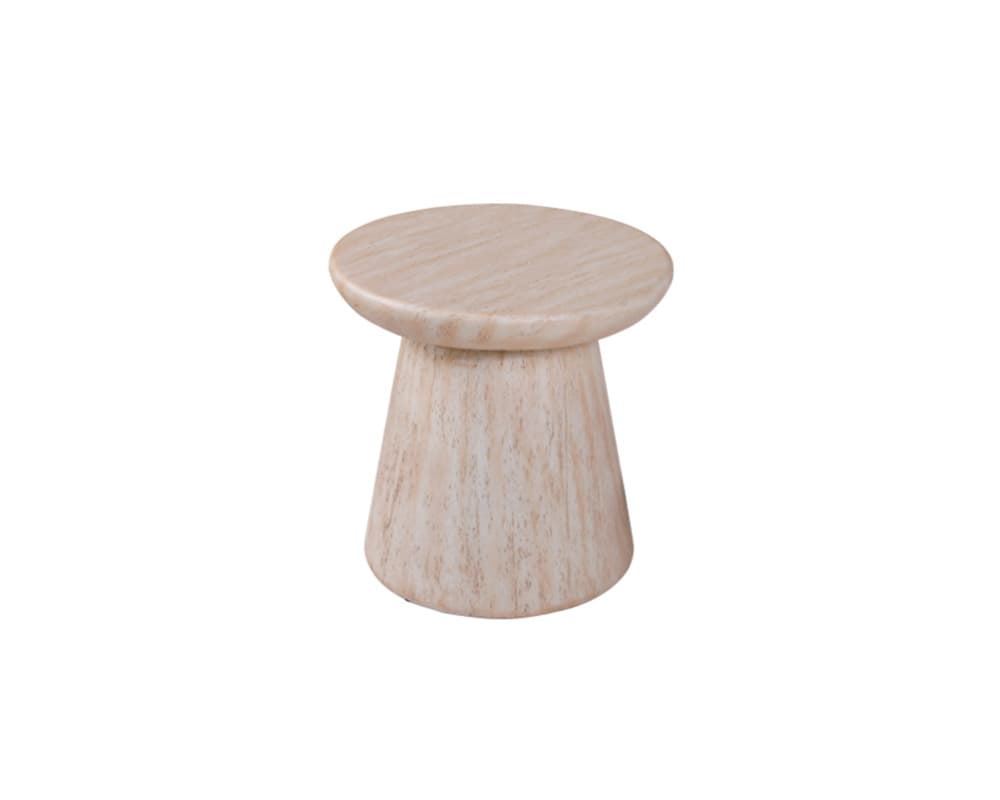 Mesa auxiliar Round Travertine - Imagen 1