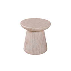 Mesa auxiliar Round Travertine - Imagen 1