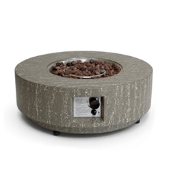Mesa de exterior de gas Estate Round 76 Travertine - Imagen 2
