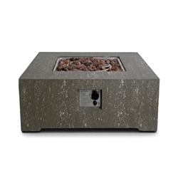 Mesa de exterior de gas Estate Square 88 Travertine - Imagen 1