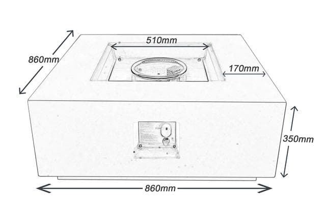 Mesa de exterior en composite Loa 86x86 - Imagen 4