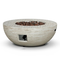 Mesa de exterior Estate Bowl 92 Travertine - Imagen 1