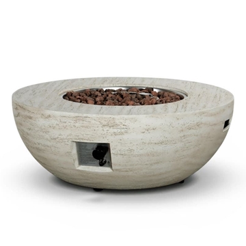 Mesa de exterior Estate Bowl 92 Travertine - Imagen 1