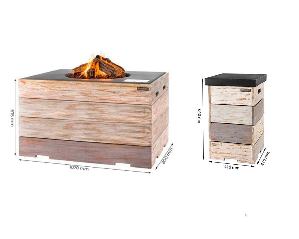 Mesa de exterior Nice&Nasty Lounge&Dining rectangular con cubrebombona - Imagen 3