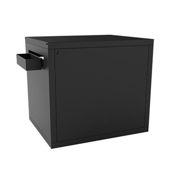 Módulo auxiliar de acero negro con ruedas - Imagen 1