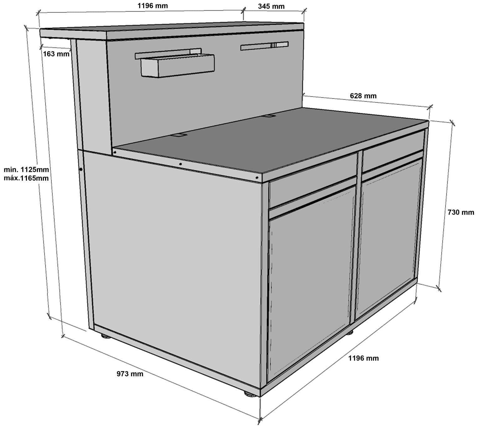 Módulo de cocina doble para plancha - Imagen 4