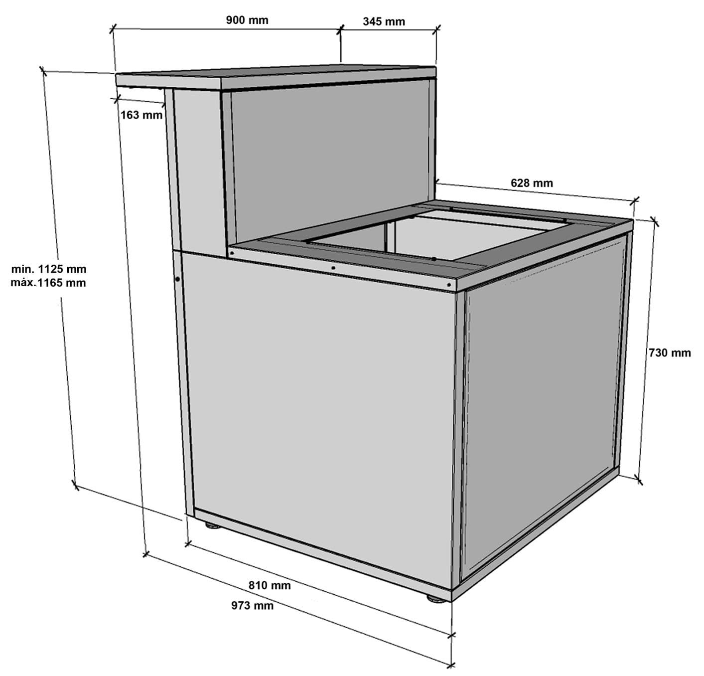 Módulo de cocina para BBQ Grill (no incluye BBQ Grill) - Imagen 4