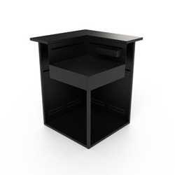 Módulo de esquina zona de barra cerrada de acero negro - Imagen 1