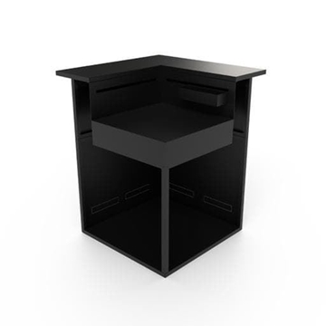 Módulo de esquina zona de barra cerrada de acero negro - Imagen 1