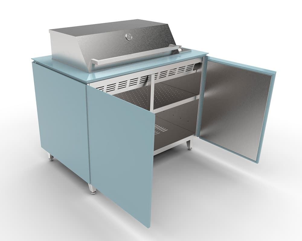 Módulo de exterior Vlaze ADAPT 120 con barbacoa gas Fulgor con media estantería - Imagen 1