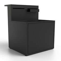 Módulo de plancha zona de barra cerrada de acero negro - Imagen 1