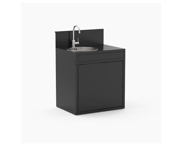 Módulo fregadero de 80 cm de acero negro serie "N" - Imagen 2