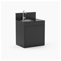 Módulo fregadero de 80 cm de acero negro serie "N" - Imagen 2