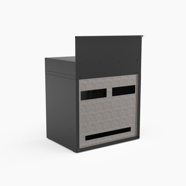 Módulo mesa de trabajo de 80 cm de acero negro serie "N" - Imagen 8