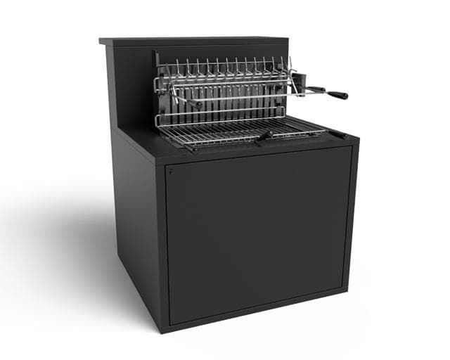 Módulo para grill zona de barra cerrada de acero negro - Imagen 2