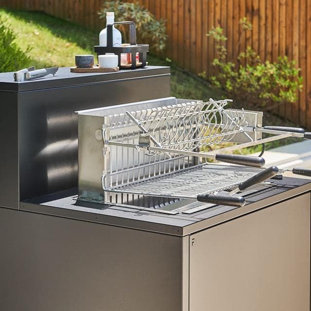 Módulo para grill zona de barra cerrada de acero negro - Imagen 5