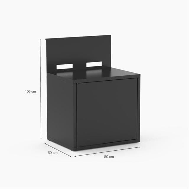Módulo PLANCHA de 80 cm de acero negro serie "N" - Imagen 3
