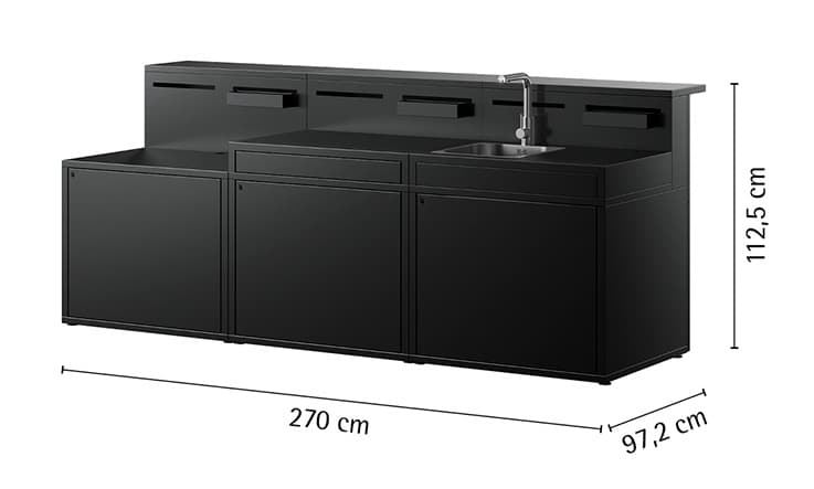 Pack Funcional Gas con plancha Edition One 75 gas + mesa de trabajo + fregadero - Imagen 3