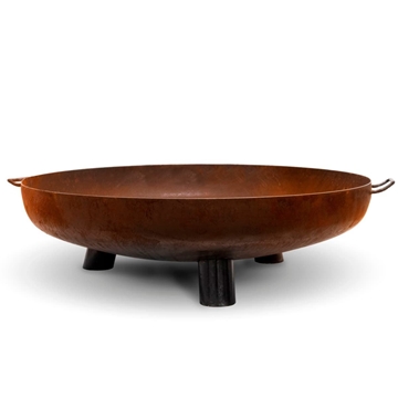 Pebetero Nora Flames 100 con patas acero corten - Imagen 1