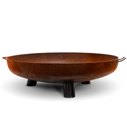 Pebetero Nora Flames 80 con patas acero corten - Imagen 1